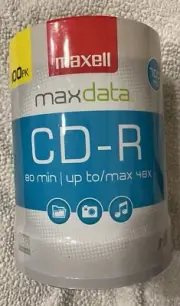 NEW! Maxell CD-R 48X Recordable Media 100 Pack Spindle 700MB