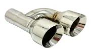 Exhaust Tip 2.25" Inlet 4.00 Outlet 12.00 WD-SE40012-225-HP-SS Dual Double Wall