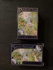 Rare Set of 2 Vintage Crabtree & Evelyn Patchouli Soap 3.5 Oz Each Savon Bar New