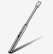 Candle Lighter Electric Lighter ARC USB Rechargeable 360ｰ Flexible Lighter for Travel Camping Hiking Cooking BBQ Bake (Silver)