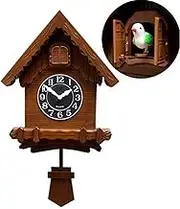 Cuckoo Clock Cuckoo Quartz Wall Clock Modern Antique Cuckoo Bird Home Room for Home Decor(Brown)