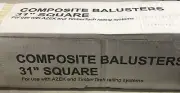 31” Full Box Of 18 Balusters 1-1/4 x 1-1/4 TimberTech Azek Matte White Composite