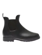 [Ravella] Rainy Gum Boots In Black Smooth