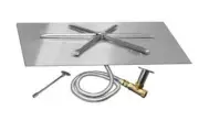 Firegear FPB-30SFBS22MT-N 30" Square Stainless Flat Pan MT Natural