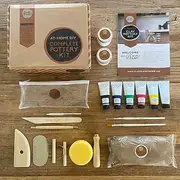 Clay Play™ at Home DIY Complete Pottery Kit for Adults - Air Dry Sculpting Clay, Paint, Tool Kit, Instructions and Online Tutorials
