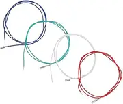 TOGEVAL 4pcs Phonograph Head Wire Headshell Lead Cord Phonograph Cable Lead Copper Cable Leads Header Cord Leads for Turntable and Gramophone