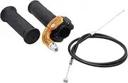 7/8'' 22mm Twist Throttle Accelerator Grip and 39''cable for 47cc 49cc 2-stroke 4 Wheeler Quad Trail Bike Mini Dirtbike ATV Quad Pocket Black