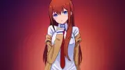 Anime redhead gradient makise kurisu tie steins gate Playmat Gaming Mat