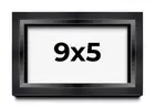 9x5 Shadow Box Frame Black | 1.25 inches Deep Real Wood Contemporary Shadowbox D