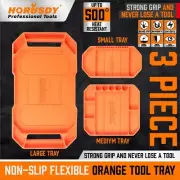 3-PC Large Non-Slip Flexible Tool Tray Part Socket Organizer Holder Mat Workshop