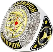CHXIXUE Poker Champion Ring Trophy Award Winner MVP Collectible Gift Championship Ring