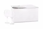 NEW SALT Quilted Stemware Saver White Protects 12 Wine Glasses-Dividers Included
