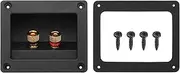 uxcell 3 Inch Square Speaker Box Terminal Cup, 2-Way Subwoofer Plug Connector Double Binding Posts Spring Loaded Jack for Car Stereo Speakers Wire Sub Box