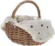 BESPORTBLE Handheld Woven Picnic Basket Plastic Storage Basket with Handle Rustic Organizing for Efficient Organization and Outdoor Activities Elegant Design for Home Decor