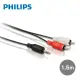 PHILIPS 飛利浦 SWA2527W/10 1.5m 立體聲音源線3.5mm轉2RCA