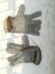 New Chainmail 6 mm Butted Gauntlet Pair Glove Armor CH021