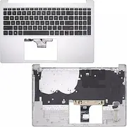 Laptop PalmRest&Keyboard for HP Pavilion 15-FC0000 15-FD0000 N36752-001 Black keycaps Without Fingerprint United States US Silver New