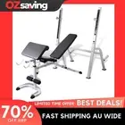 workout bench adjustable fitness exercise home gym steel 100kg black 0364