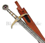 Viking Sword Damascus Steel, Templar Knight Sword, Medieval Knight Arming Sword