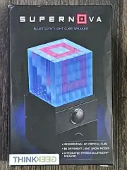 ThinkGeek Supernova Bluetooth LED Light Cube Speaker 36 Modes Cool!!