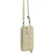 Pierre Cardin Quilted Leather Ladies Phone/Wallet Bag - Cement