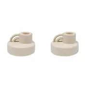 2x Urban Products Arch Decorative Candle Holder Home Shelf Room Decor White 5cm