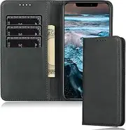 [FROLAN] for iPhone 12/12 Pro Wallet Case with Card Holder, Premium PU Leather Credit Slot Flip Folio Book Drop Protection Shockproof Phone Cover for iPhone 12/12 Pro 6.1 Inch - Black