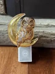Bath & Body Works OWL ON THE MOON Wallflower Plug Diffuser Nightlight Amber Gold
