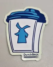 DUTCH Bros STICKER Washington GRAND Opening EXCLUSIVE Cup WINDMILL Blue COFFEE