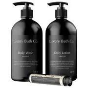 Luxury Bath Co. Body Wash and Lotion Bundle Japanese Ritual 2 Pack (BONUS BATH SALT)