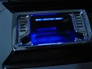 CROWN_MAJESTA 150-M-ASH-LB Ashtray Lighting, LED Blue (T6.5 x 1), Color: Rugy Blue