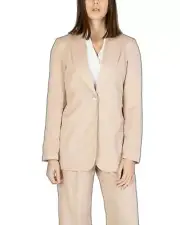 Vero Moda Relaxed Linen Suit Beige Women Pink Blazers