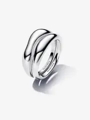 *New Authentic* Pandora Organically Shaped Stacking Rings 925 Silver-193264C00