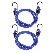 2Pcs Bungee Cord with Hooks 31" Rubber Bungee Cords for Outdoor, Blue