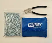 100 3/32 Zephyr Kwik-Lok Cleco Fasteners + Cleco Pliers w/ Bag (KZ1S100-3/32)