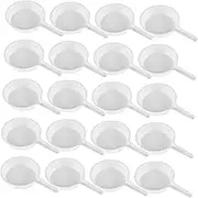 Toyvian 25pcs Round Paper Plates with Handles Tableware for Salads Dips Condiments and All Occasions for Birthdays Graduations and Celebrations