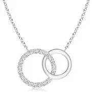 Interlocking Diamond Circle Necklace