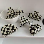 Checked Hair Claw ( Various Designs) 7 - Rectangle - Type B - One Size