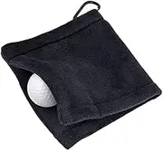 for Golf Ball Cleaning Towel with Hook Water Absorption Clean Outdoor Sport Golfing Dust-proof Cloth Drying Hanging Buckle