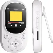 Peakloong 32GB Clip MP3 Player Portable Music Player Bluetooth MP3 Mp4 Player with FM Radio Recording Pedometer for Kids Easy Install White