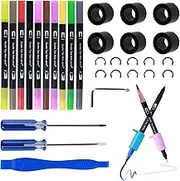 Rubber Roller Replacement Set for Cricut Maker/Maker 3 only, Rubber Roller Set for Cricut with Replace Blades Complete Repair Tools Sets Keep Rubber Roller from Moving