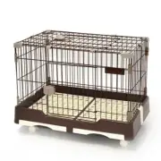YES4PETS Large Brown Pet Dog Cage Cat Rabbit Crate Kennel With Potty Pad And