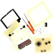 Deal4GO Semi Transparent Full Housing Shell kit w/Button Triggers Screen Lens Replacement for Game Boy Advance SP GBA SP (Yellow)