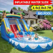 6.4M Commercial Giant PVC Inflatable Water Slide Shark Bounce House with Blower