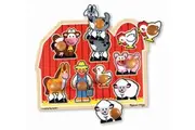 Melissa & Doug - Large Farm Jumbo Knob Puzzle (MND3391)