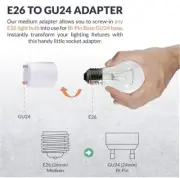 Newhouse Lighting E26 to GU24 Pin Baset to Standard Light Bulb Socket Adapter