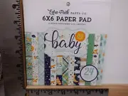 ECHO PARK HELLO BABY BOY 6X6 PAPER PAD 24 PC DOUBLE SIDED CARDSTOCK NEW A30521