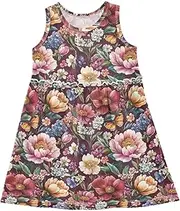 [Caihoyu] Toddler Girl Princess Dress Toddler Baby Swing Casual Short Sleeve Dress Summer Active Playwear, Multicolor14, 3 Years