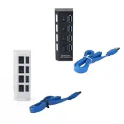 USB Hub Splitter 4Port USB Data Hub Individual Power