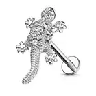 Piercing Labret Ear Lizard Pad Rhinestone